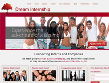 Tablet Screenshot of dreaminternship.com.au